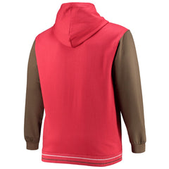 Fanatics Tampa Bay Buccaneers Big & Tall Block Party Pullover Hoodie Red/Pewter