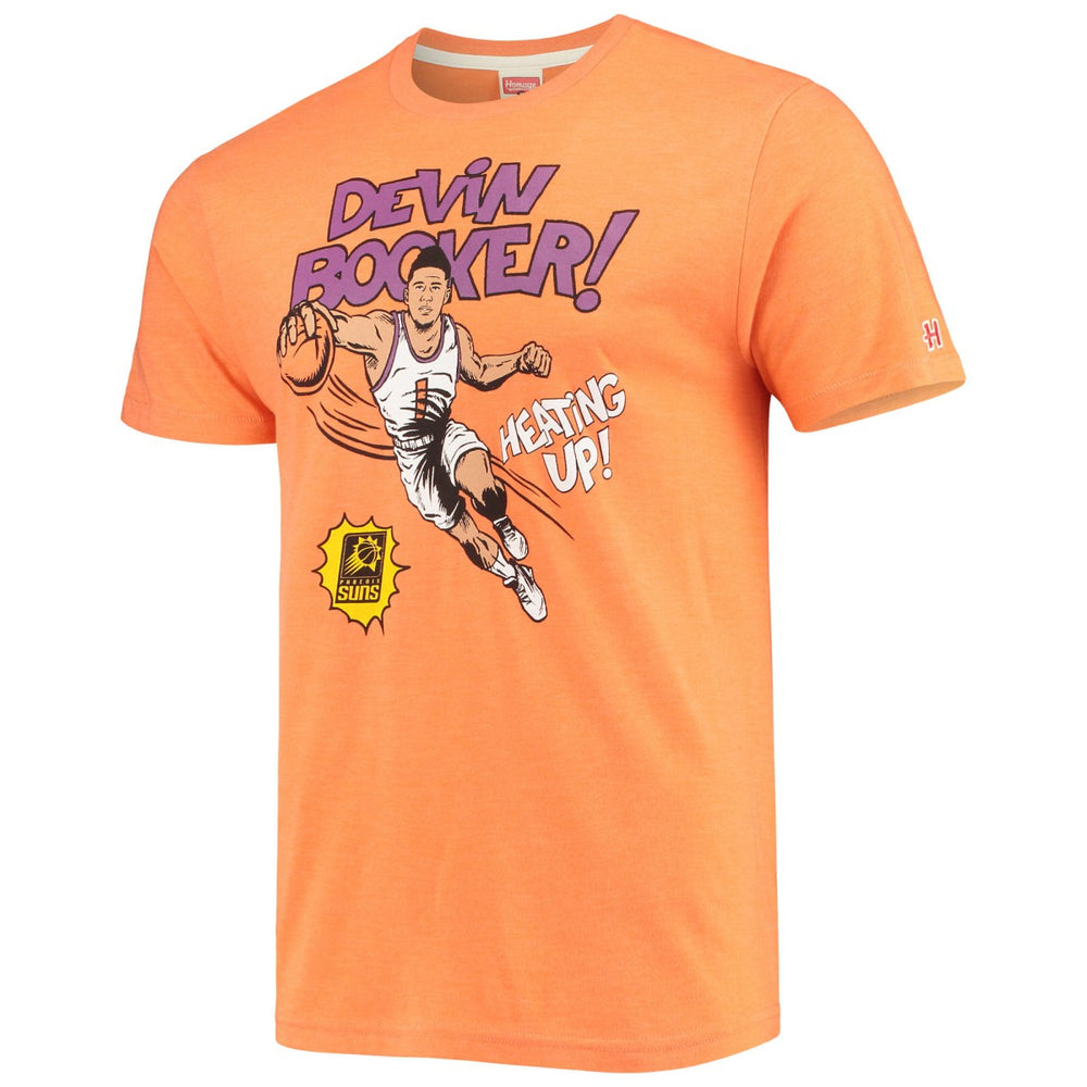 Devin Booker Phoenix Suns Homage Comic Book Player Tri-Blend T-Shirt Orange