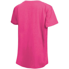 Washington Nationals New Era Girl's Youth Jersey Stars V-Neck T-Shirt - Pink - New Era Lifestyle