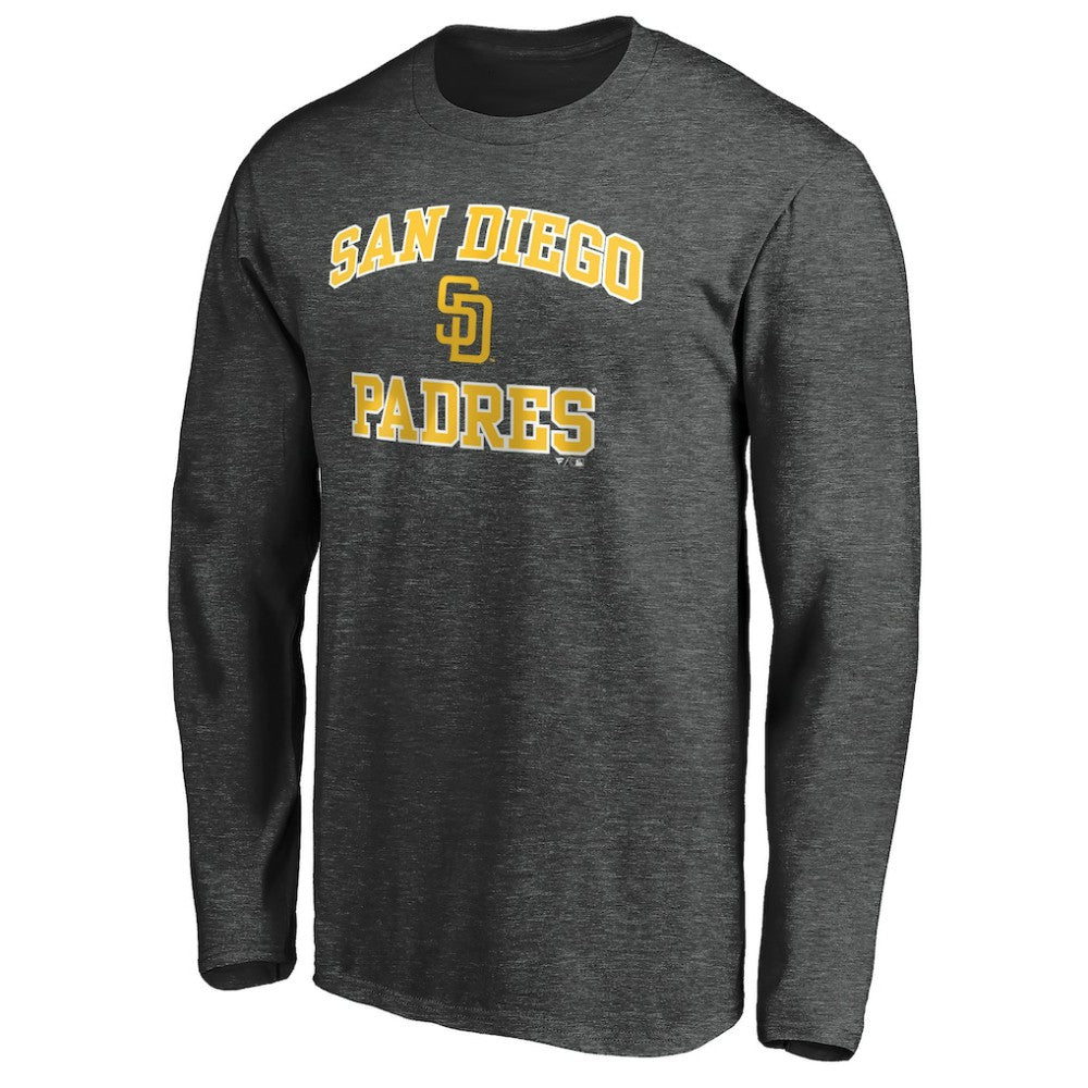 San Diego Padres Heart and Soul Long Sleeve T-Shirt - Charcoal - MLB on Sale