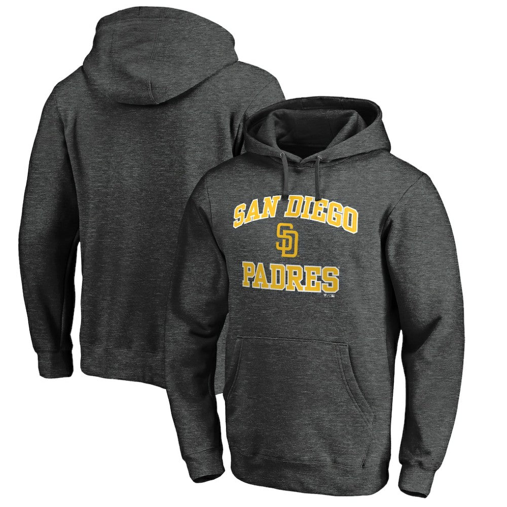 San Diego Padres Heart and Soul Pullover Hoodie - Charcoal - MLB Discount