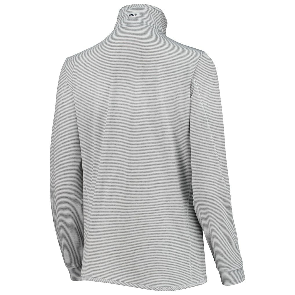 New Orleans Saints Vineyard Vines Women's Sankaty Shep Half-Zip Pullover Top Heather Gray