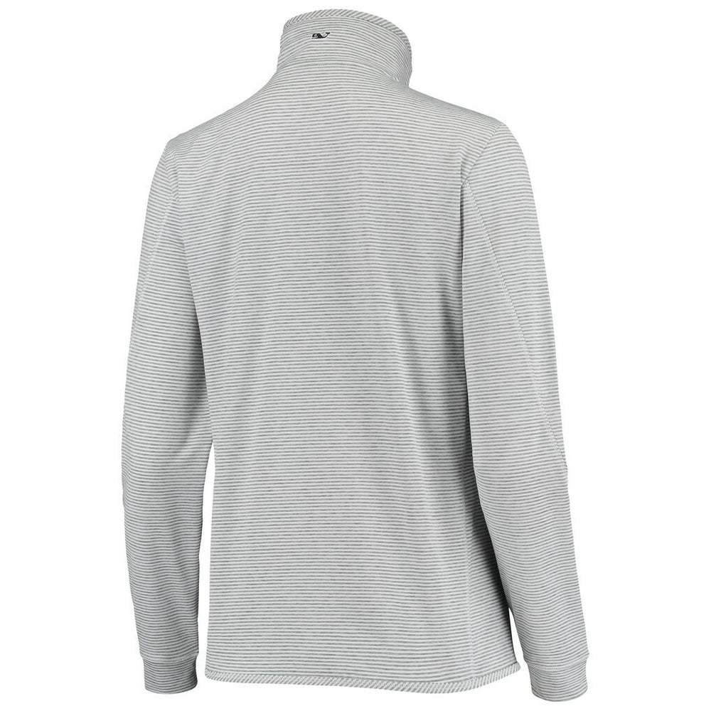 Minnesota Vikings Vineyard Vines Women's Sankaty Shep Half-Zip Pullover Top Heather Gray