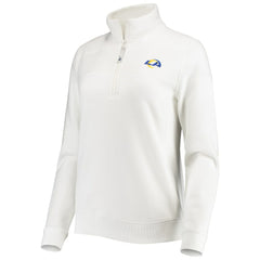 Los Angeles Rams Vineyard Vines Women's Shep Shirt Quarter-Zip Sweatshirt White