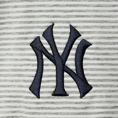 New York Yankees Vineyard Vines Women's Stripe Sankaty Half-Zip Pullover Top - Heather Gray - MLB Sale