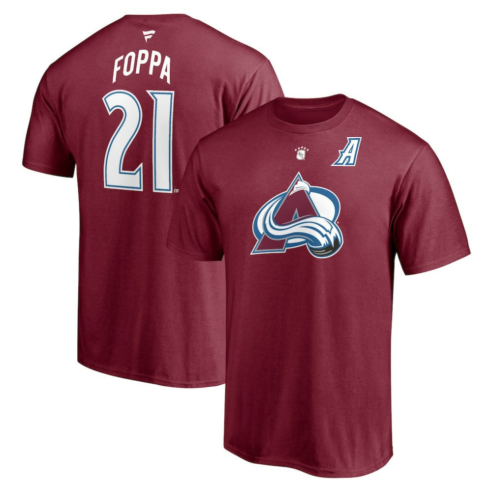 Peter Forsberg Colorado Avalanche Fanatics Authentic Stack Retired Player Nickname & Number T-Shirt - Burgundy - NHL 4240307