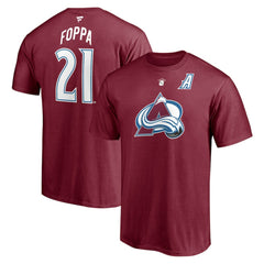 Peter Forsberg Colorado Avalanche Fanatics Authentic Stack Retired Player Nickname & Number T-Shirt - Burgundy - NHL 4240307