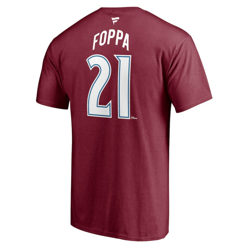 Peter Forsberg Colorado Avalanche Fanatics Authentic Stack Retired Player Nickname & Number T-Shirt - Burgundy - NHL 4240307