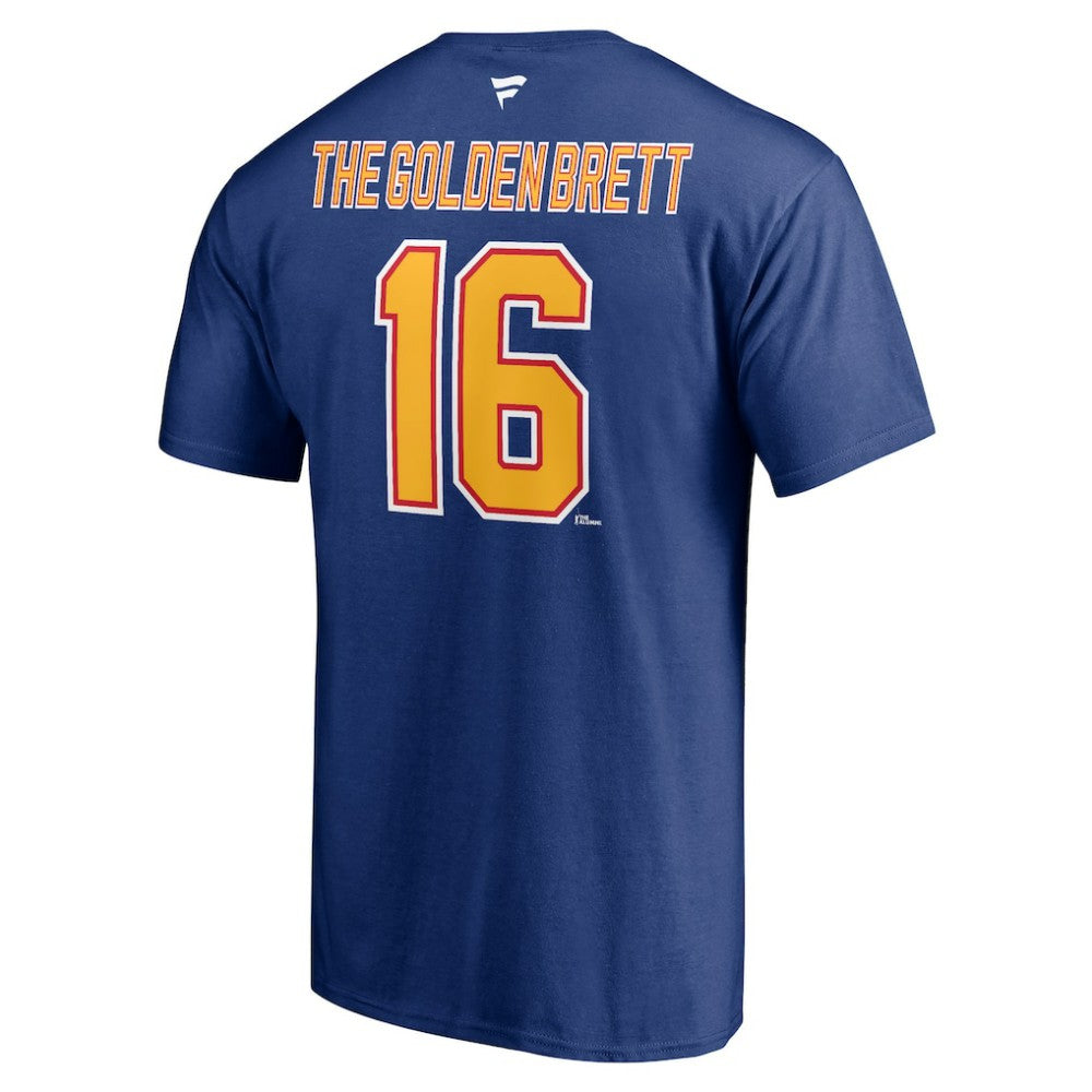 Brett Hull St. Louis Blues Fanatics Authentic Stack Retired Player Nickname & Number T-Shirt - Blue - NHL 4240325