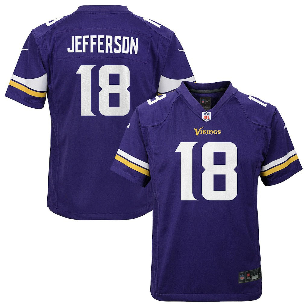 Nike Justin Jefferson Minnesota Vikings Youth Game Jersey Purple