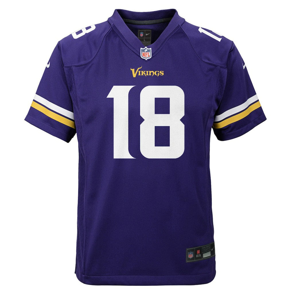 Nike Justin Jefferson Minnesota Vikings Youth Game Jersey Purple