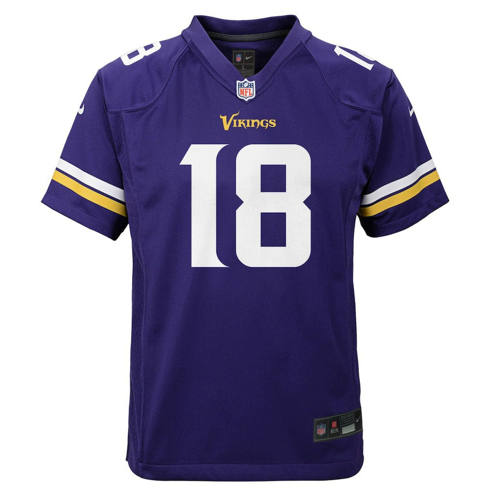 Nike Justin Jefferson Minnesota Vikings Youth Game Jersey Purple