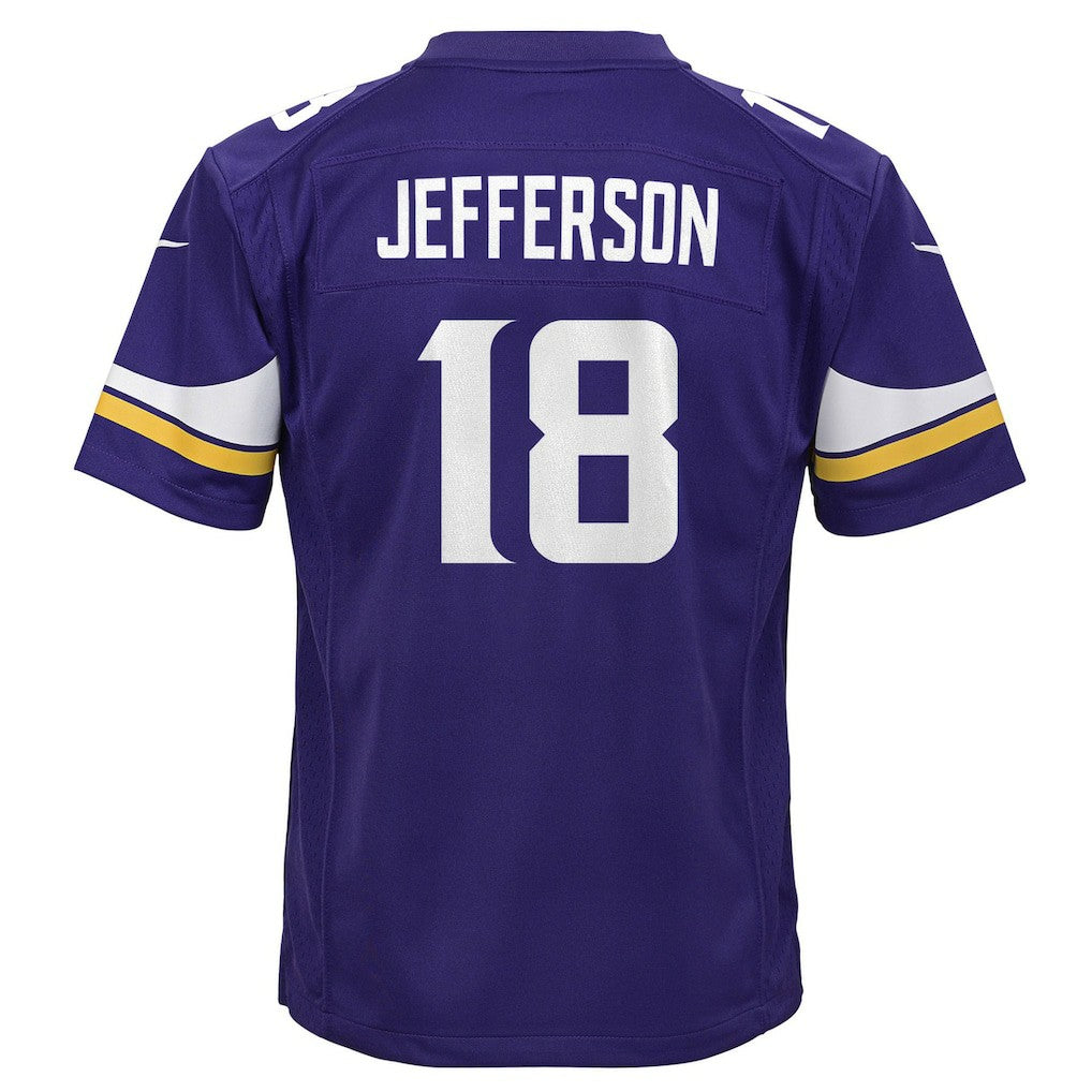 Nike Justin Jefferson Minnesota Vikings Youth Game Jersey Purple