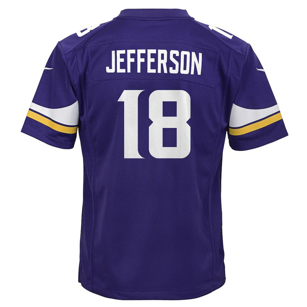 Nike Justin Jefferson Minnesota Vikings Youth Game Jersey Purple