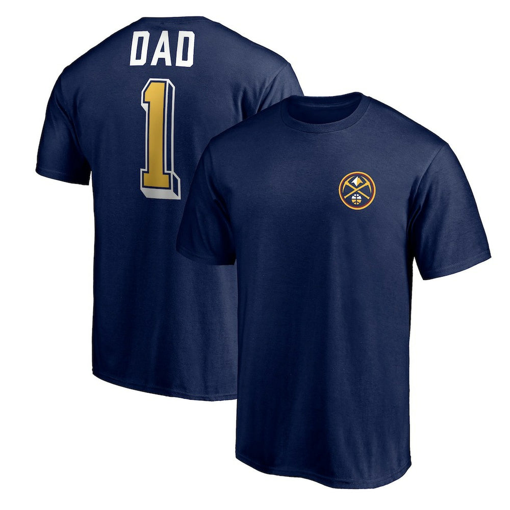 Denver Nuggets Number One Dad T-Shirt Navy