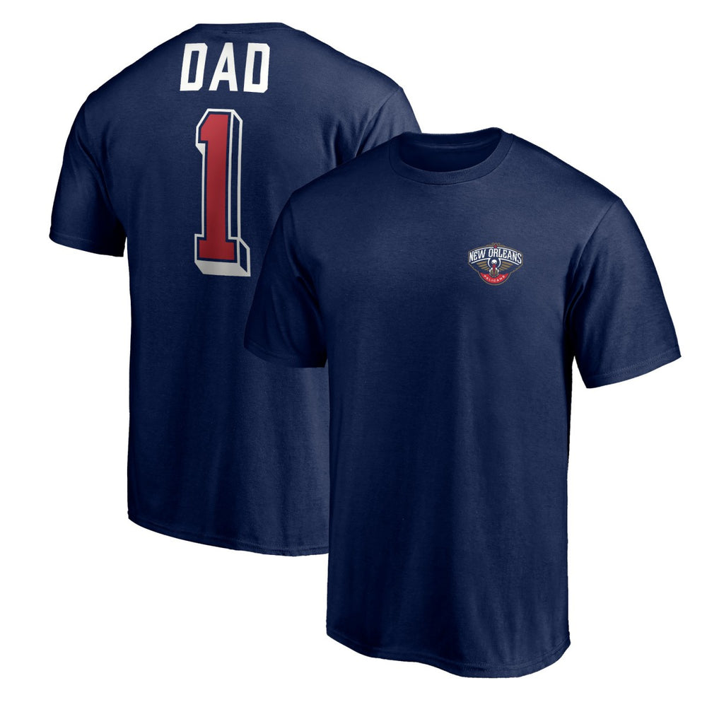 New Orleans Pelicans Number One Dad T-Shirt Navy