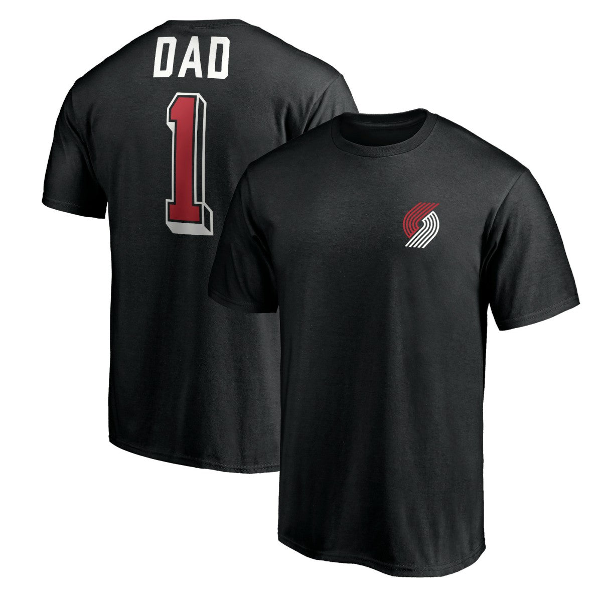 Portland Trail Blazers Number One Dad T-Shirt Black