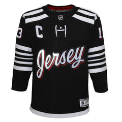 Nico Hischier New Jersey Devils Youth 2021/22 Alternate Premier Player Jersey - Black - NHL 4245540