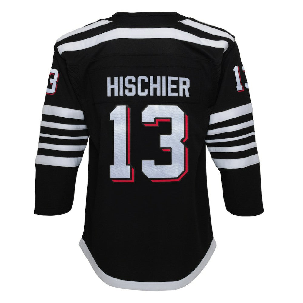 Nico Hischier New Jersey Devils Youth 2021/22 Alternate Premier Player Jersey - Black - NHL 4245540