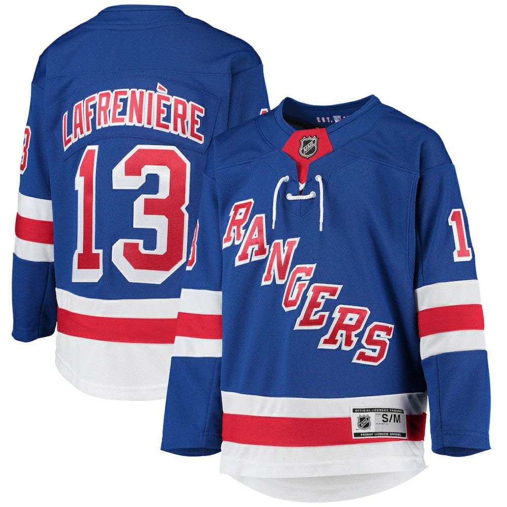 Alexis Lafreniere New York Rangers Youth Home Premier Player Jersey - Blue - NHL 4245547