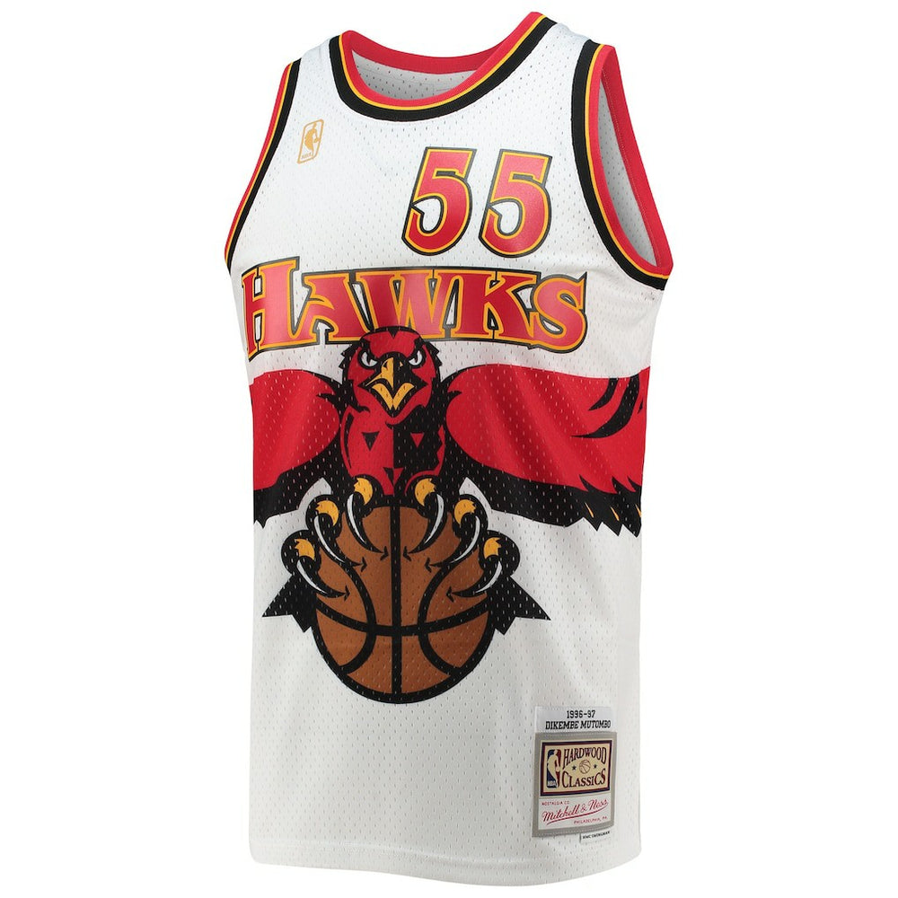 Dikembe Mutombo Atlanta Hawks 1996/97 Hardwood Classics Swingman Jersey White | Mitchell & Ness discount