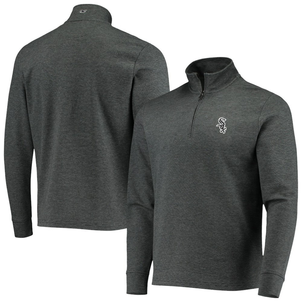 Chicago White Sox Vineyard Vines Saltwater Quarter-Zip Jacket - Charcoal - MLB Sale