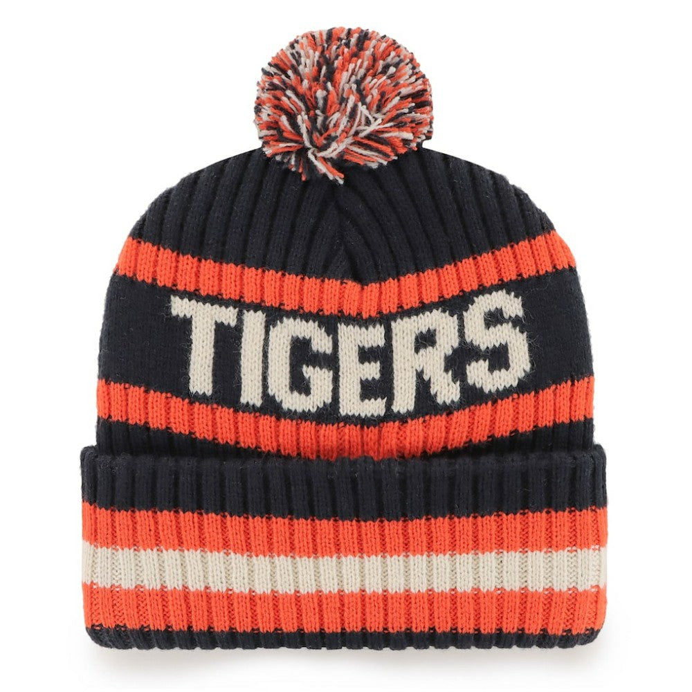 Detroit Tigers '47 Bering Cuffed Knit Hat with Pom - Navy - 47 brand Online