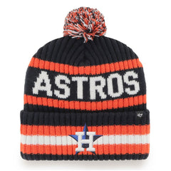 Houston Astros '47 Bering Cuffed Knit Hat with Pom - Navy - 47 brand Discount