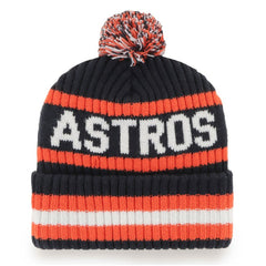 Houston Astros '47 Bering Cuffed Knit Hat with Pom - Navy - 47 brand Discount