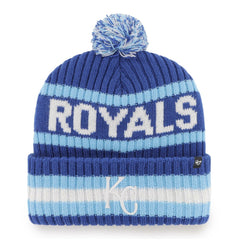Kansas City Royals '47 Bering Cuffed Knit Hat with Pom - Royal - 47 brand Discount