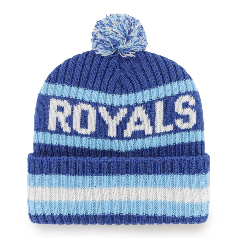 Kansas City Royals '47 Bering Cuffed Knit Hat with Pom - Royal - 47 brand Discount