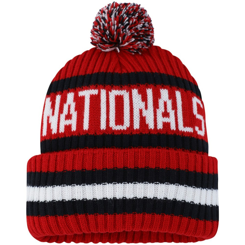Washington Nationals '47 Bering Cuffed Knit Hat with Pom - Red - 47 brand Online