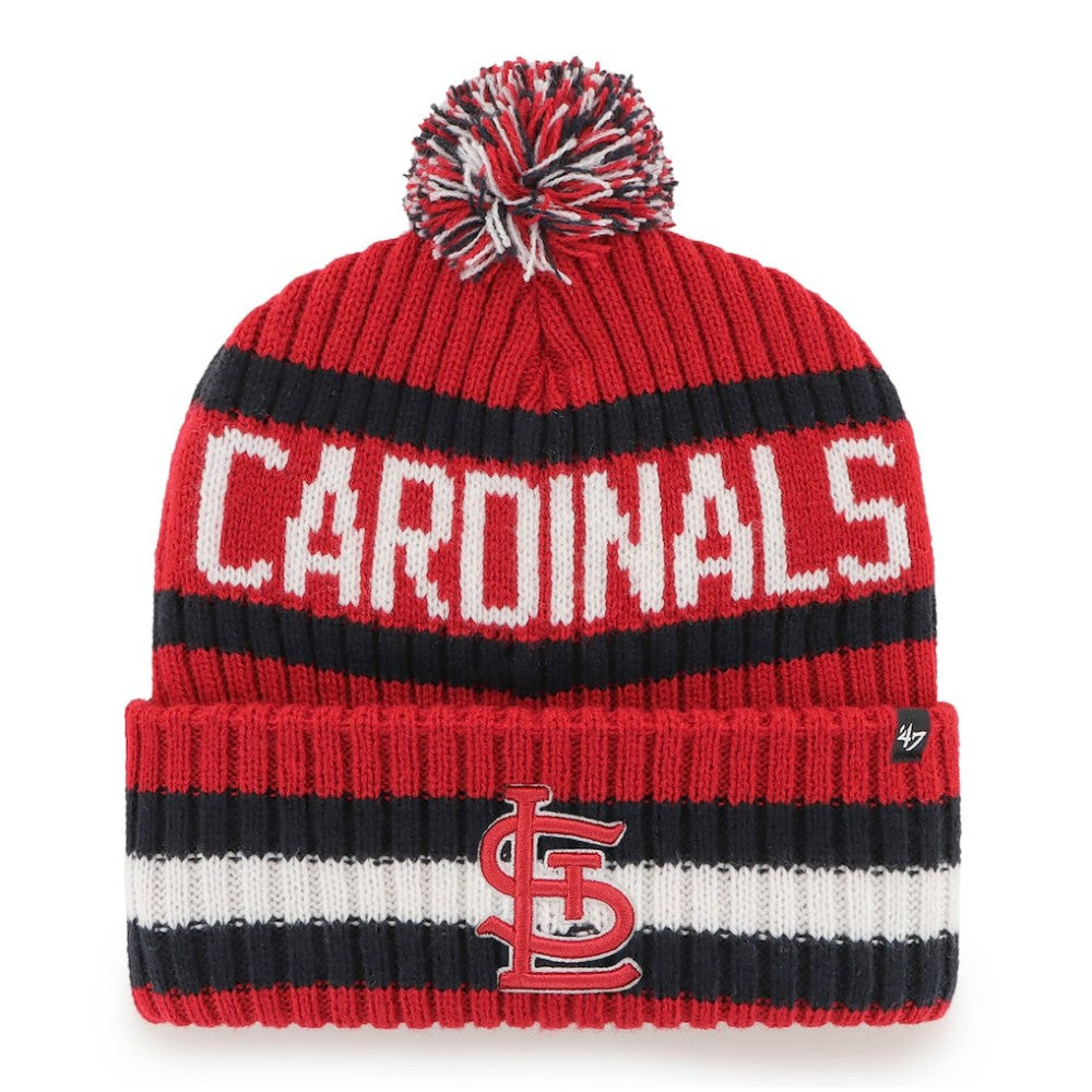 St. Louis Cardinals '47 Bering Cuffed Knit Hat with Pom - Red - 47 brand Sale