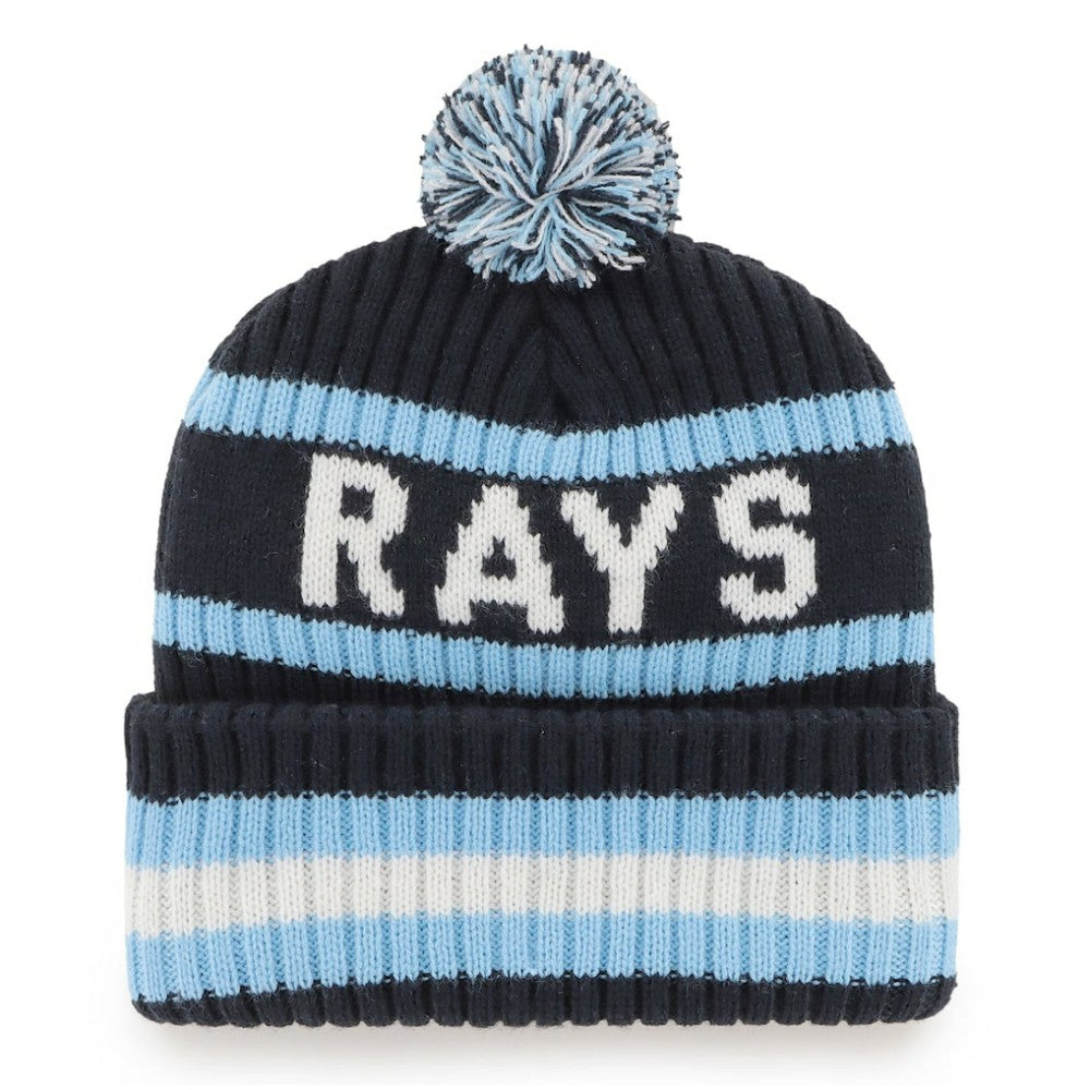 Tampa Bay Rays '47 Bering Cuffed Knit Hat with Pom - Navy - 47 brand Discount