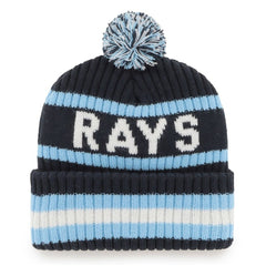Tampa Bay Rays '47 Bering Cuffed Knit Hat with Pom - Navy - 47 brand Discount