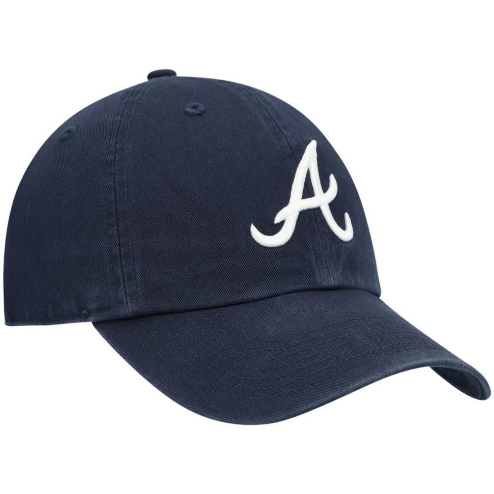 Atlanta Braves '47 Youth Team Logo Clean Up Adjustable Hat - Navy - 47 brand Discount