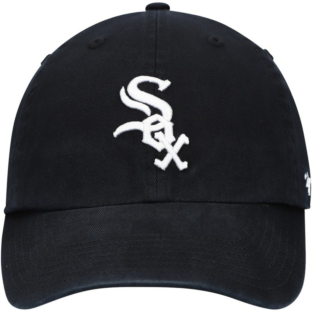 Chicago White Sox '47 Youth Team Logo Clean Up Adjustable Hat - Black - 47 brand Discount