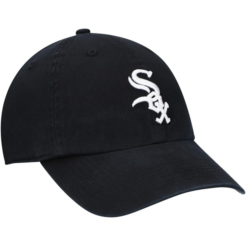 Chicago White Sox '47 Youth Team Logo Clean Up Adjustable Hat - Black - 47 brand Discount