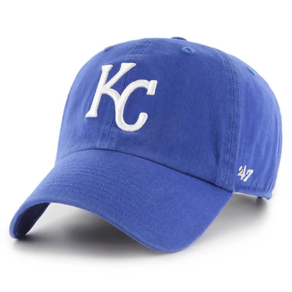 Kansas City Royals '47 Youth Team Logo Clean Up Adjustable Hat - Royal - 47 brand Sale