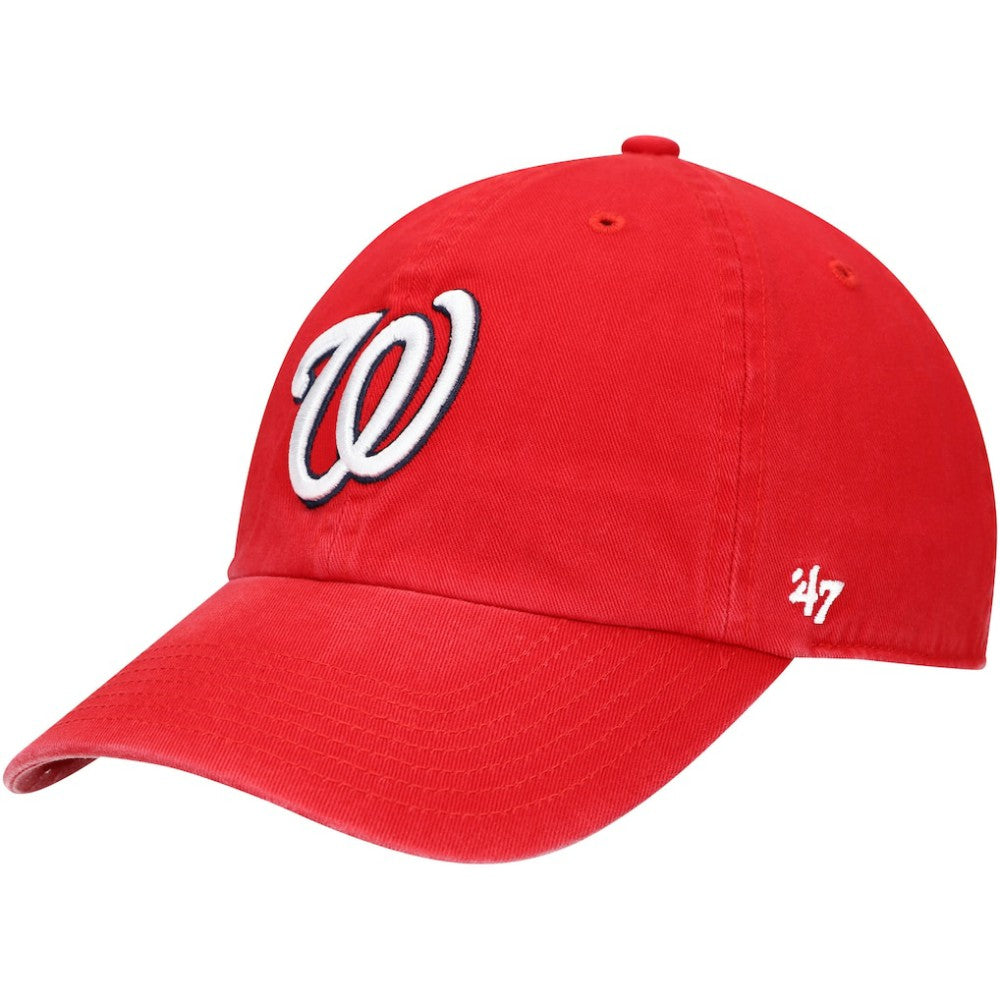 Washington Nationals '47 Youth Team Logo Clean Up Adjustable Hat - Red - 47 brand Online