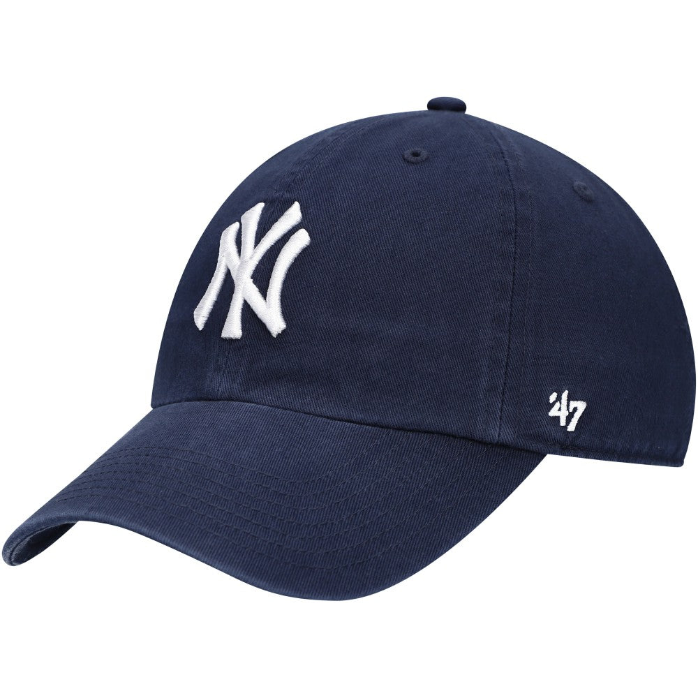 New York Yankees '47 Youth Team Logo Clean Up Adjustable Hat - Navy - 47 brand Online