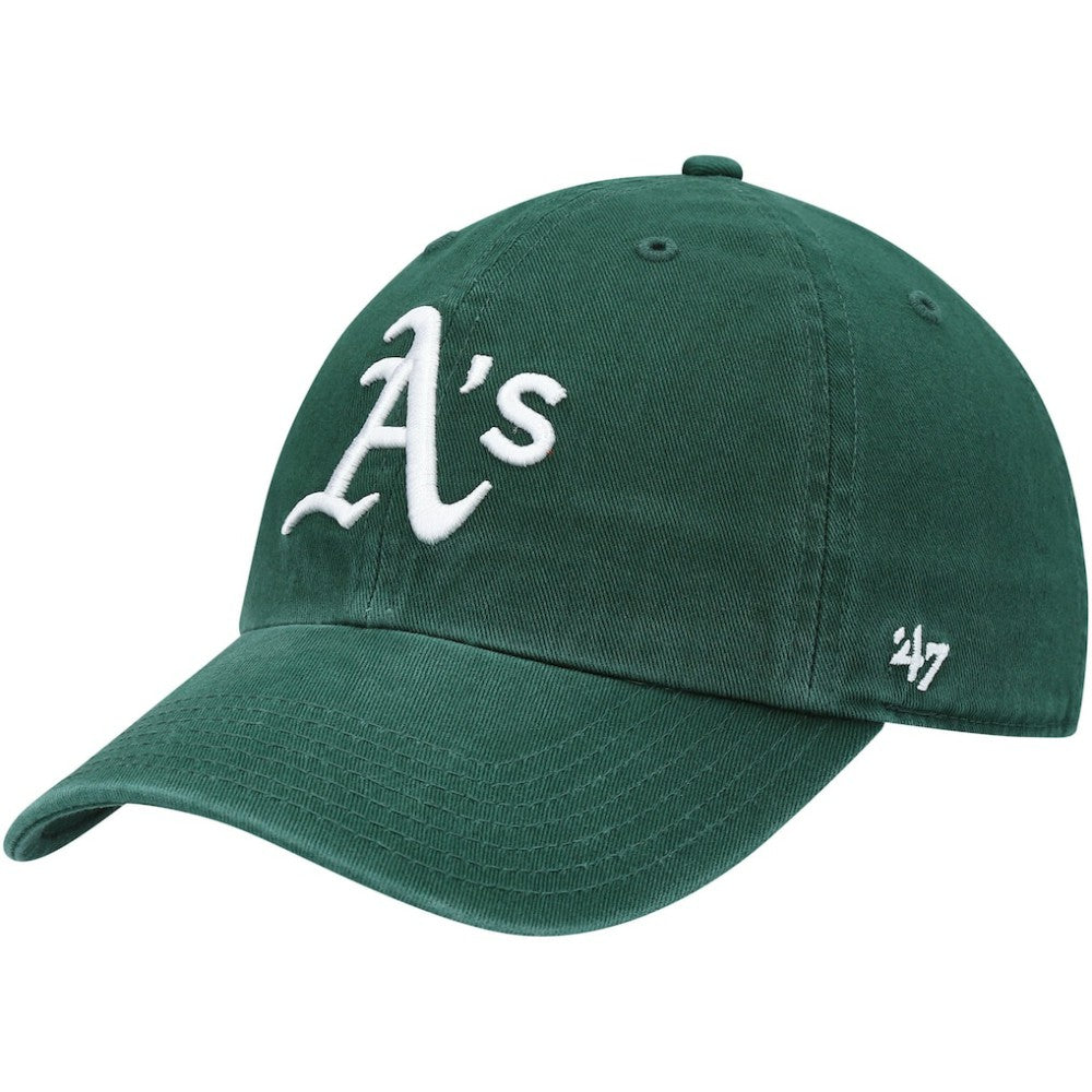 Athletics '47 Youth Team Logo Clean Up Adjustable Hat - Green - 47 brand Discount