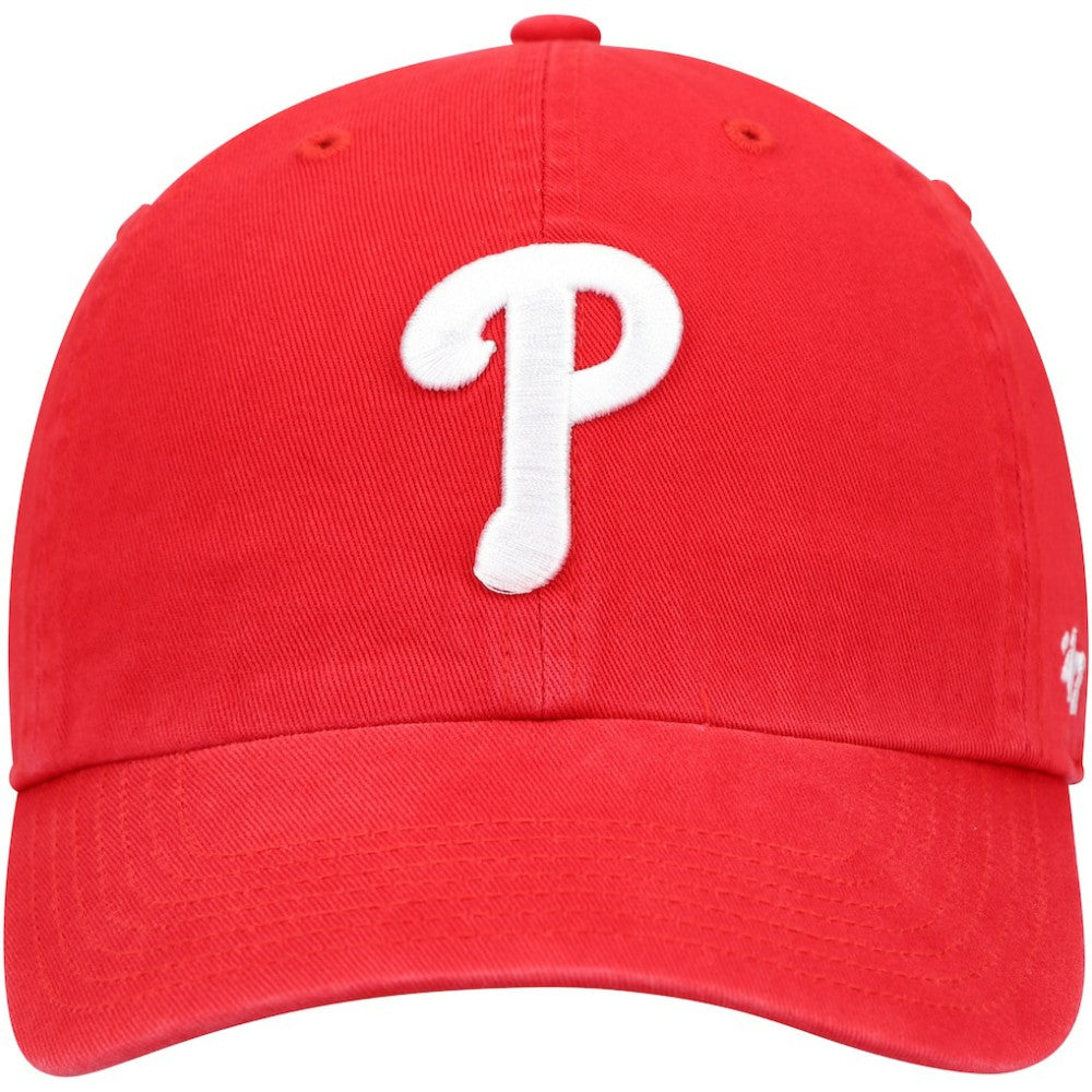 Philadelphia Phillies '47 Youth Team Logo Clean Up Adjustable Hat - Red - 47 brand Discount