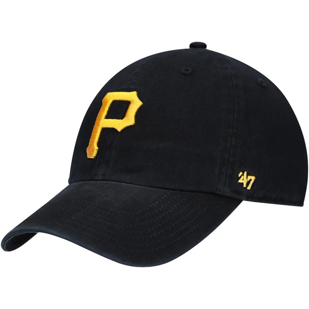 Pittsburgh Pirates '47 Youth Team Logo Clean Up Adjustable Hat - Black - 47 brand Online