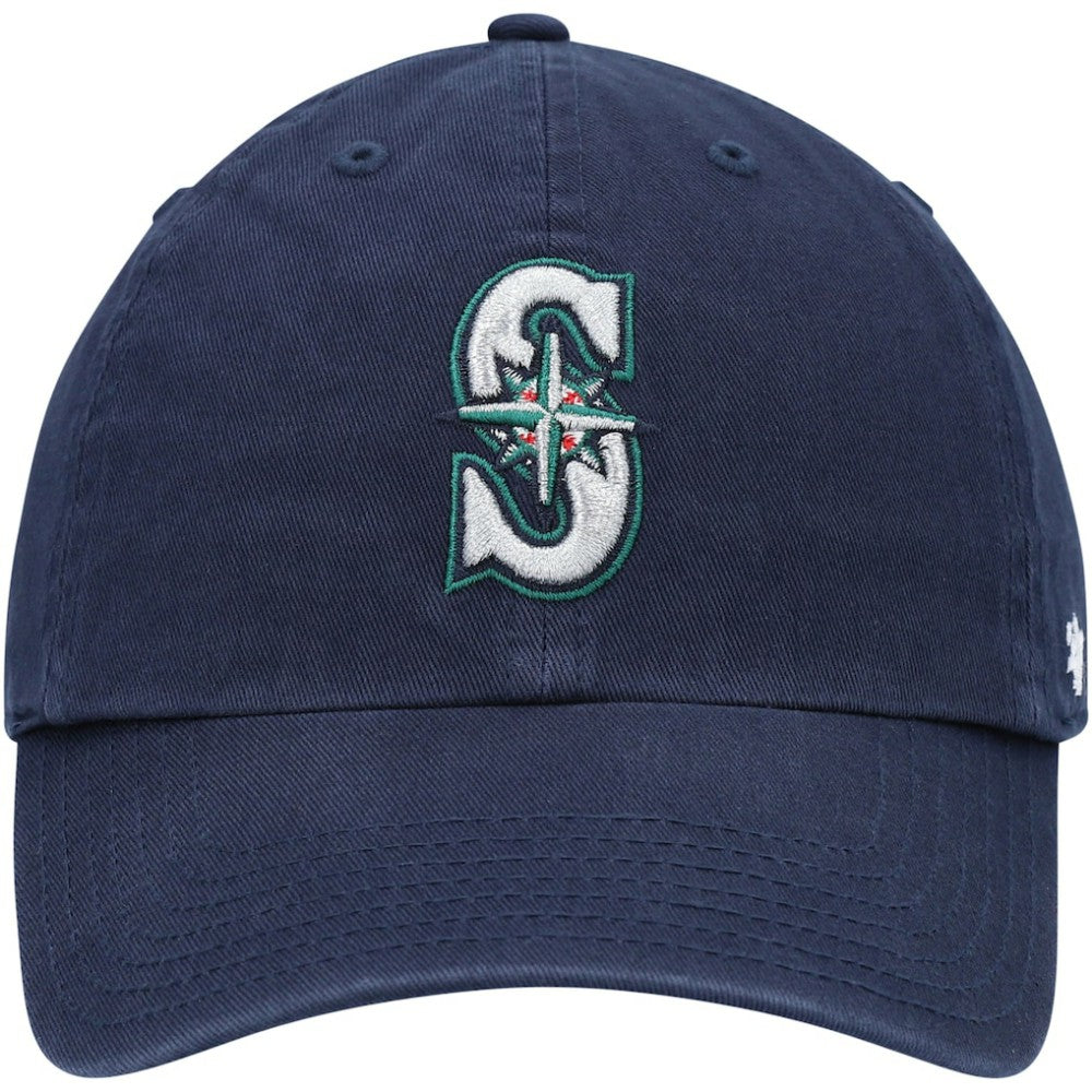 Seattle Mariners '47 Youth Team Logo Clean Up Adjustable Hat - Navy - 47 brand Sale