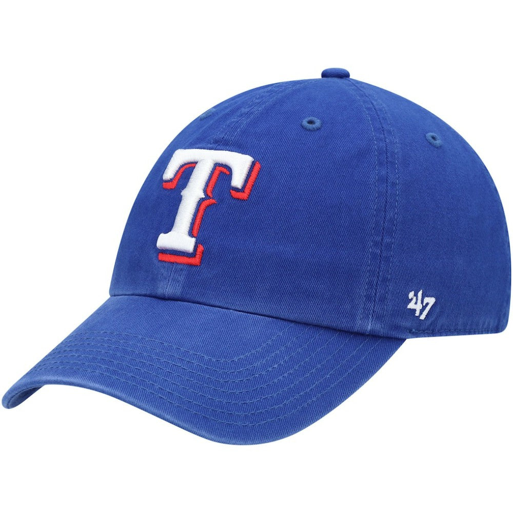 Texas Rangers '47 Youth Team Logo Clean Up Adjustable Hat - Royal - 47 brand Online