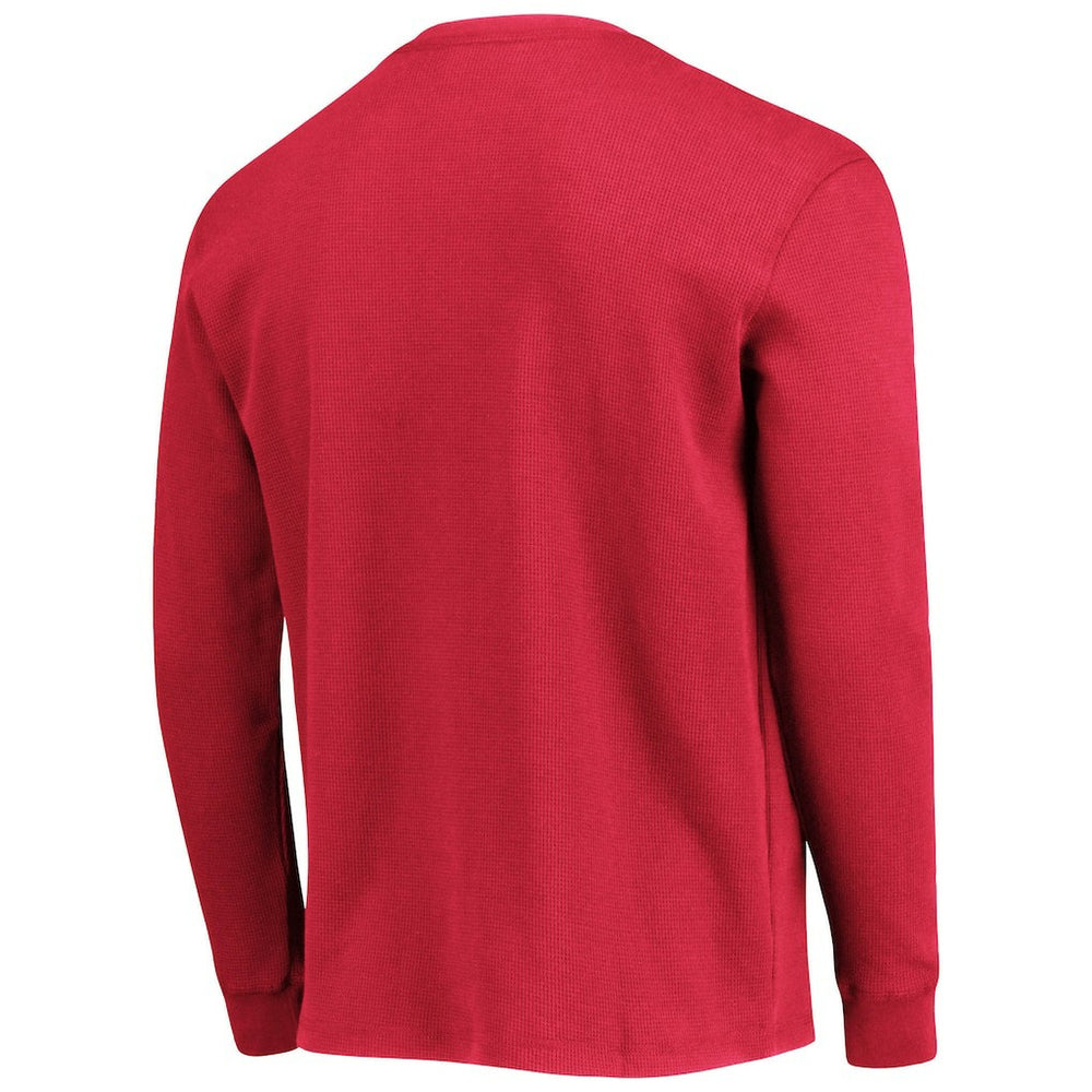 San Francisco 49ers Dunbrooke Logo Maverick Thermal Henley Long Sleeve T-Shirt Scarlet