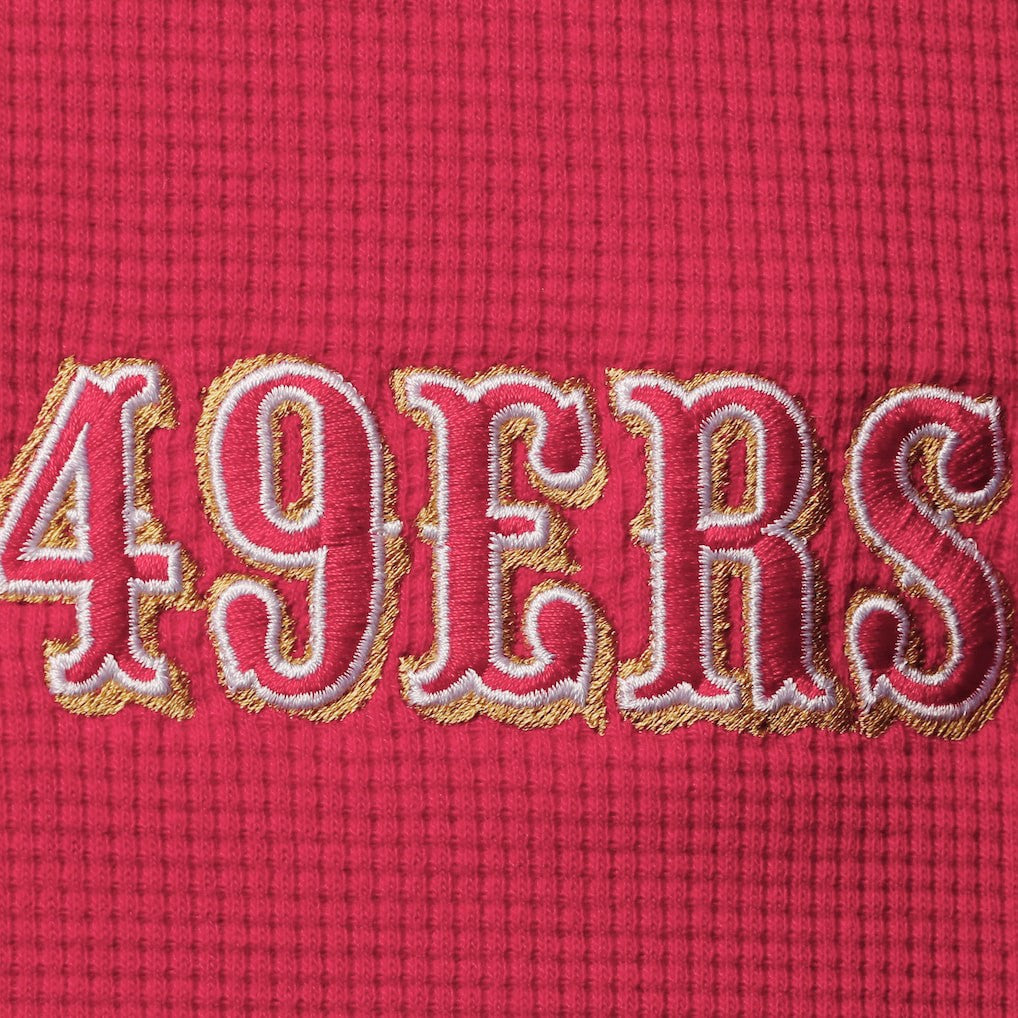 San Francisco 49ers Dunbrooke Logo Maverick Thermal Henley Long Sleeve T-Shirt Scarlet
