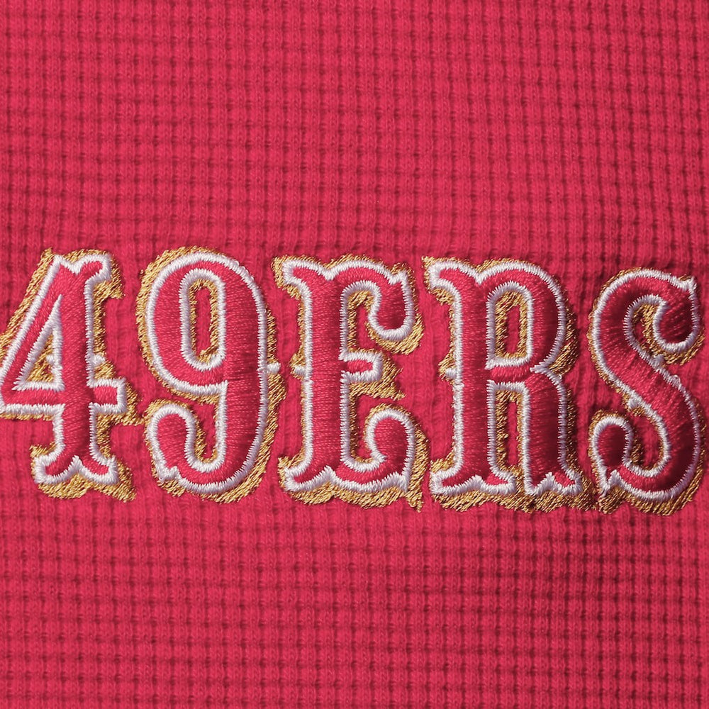 San Francisco 49ers Dunbrooke Logo Maverick Thermal Henley Long Sleeve T-Shirt Scarlet