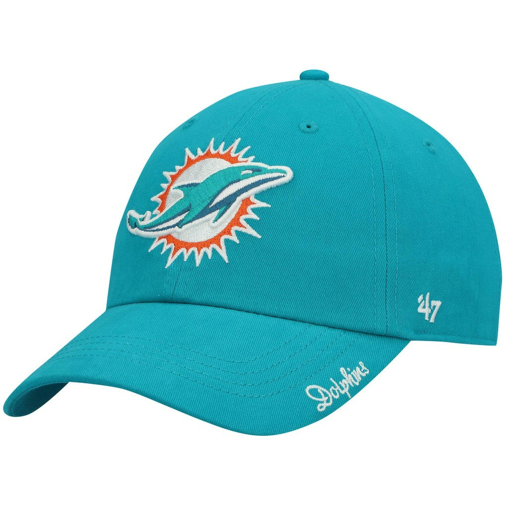 47 brand Miami Dolphins '47 Women's Miata Clean Up Primary Adjustable Hat Aqua
